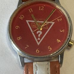 Vintage Guess Red Quartz Watch 1989 Men’s Watch
