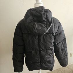 Black Puffer Jacket W/hood
