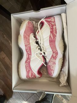 Retro 11 Low  Sz 10 1/2 Pink Snake Skin 