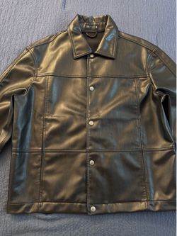 (BRAND NEW🔥‼️) Zara Leather Button Up Jacket For Men🔥