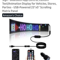 Flexible & programmable LED light strip, 5”x23”, new