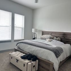 West Elm King Bed Frame W/ Box Springs