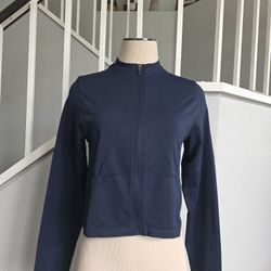 Gymshark Everyday Seamless Zip Tracktop Women’s Size XL Blue New