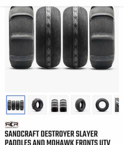 SANDCRAFT DESTROYER SLAYER PADDLES AND MOHAWK FRONTS UTV TIRE KIT