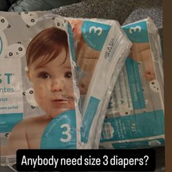Size 3 Honest Diapers 
