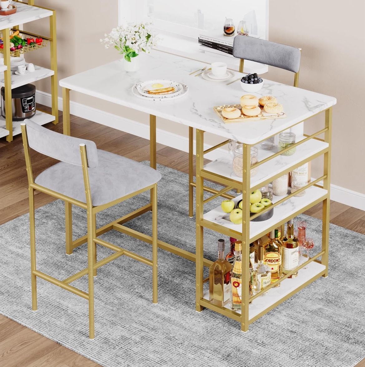 Dining Bar Kitchen Table Set