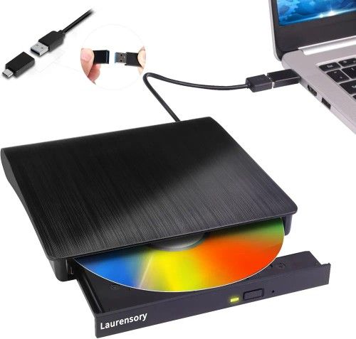 External DVD Drive USB 3.0 Type-C Portable CD DVD Player for Laptop +/-RW Disk Drive CD ROM Burner Writer CD/DVD Burner Read