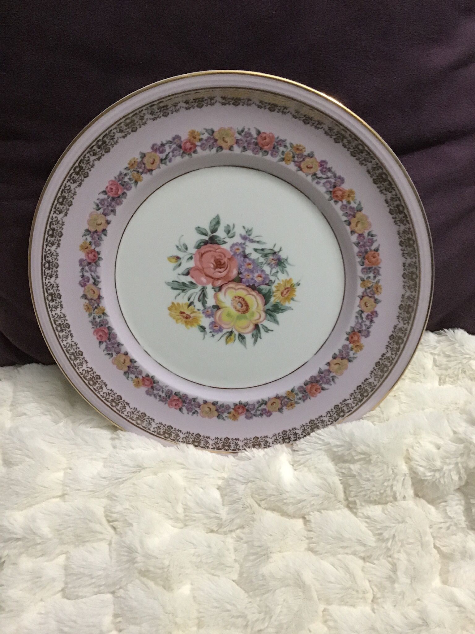 Bone China Dinner Plate, Vintage