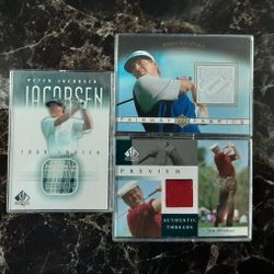 PGA Golf Tournament Worn Memorabilia Cards (3)