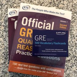 (4items) GRE Official Test Prep and Flashcards