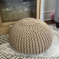 Jute Floor Pouf
