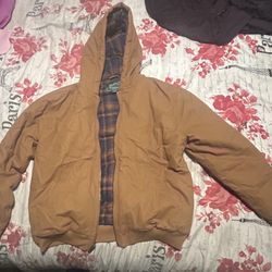 Woolrich Men's Cotton Canvas Flannel Lined Hooded Jacket