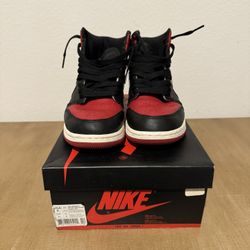 Jordan 1 Bred Toes Size 7Y
