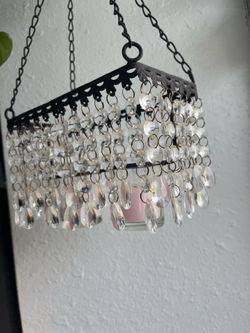 Hanging Crystal Bead Candle Holder