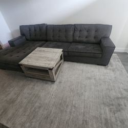 Grey L Shape Sectional 