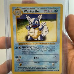 Vintage Shadowless Wartortle - Pokemon Card