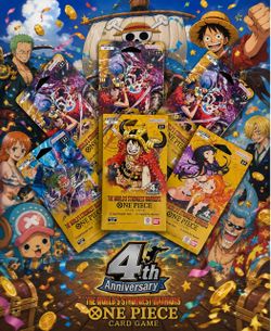One Piece Card Game OP-17 Booster Packs-4th Anniversary