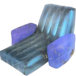 Vintage Vinyl Concepts Air Forms Inflatable Rugged Chaise Lounge Chair Y2K New