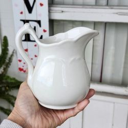 Vintage Knowles,Taylor & Knowles ( KT & K) White  Small Pitcher