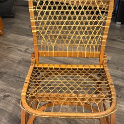 Vintage Snowshoe Rawhide Chair
