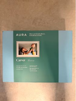 Aura Carver Digital picture frame clay white mat