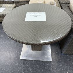 Patio Furniture Table Only With Tempered Glass 