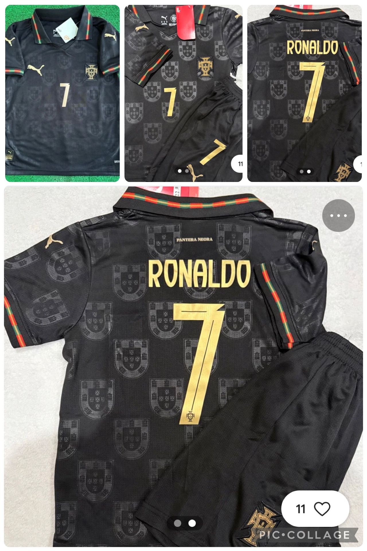Perfect Christmas gift 🎁 kids and adults Soccer Ronaldo Portugal adults player version adultos y niños special edition black kids and adults player
