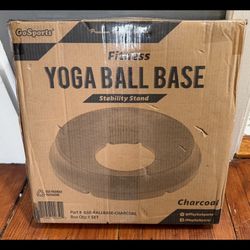 GoSports Yoga Ball Base for Fitness Balls, Charcoal, Hub 360 Universal Stability