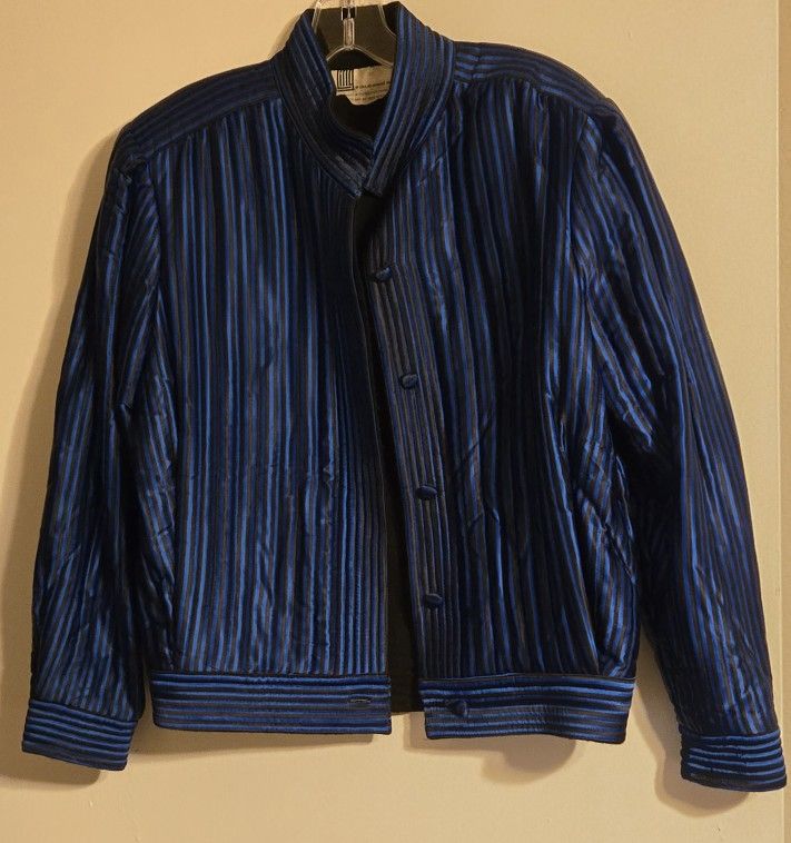 Blue And Brown Bomer Jacket Size 10