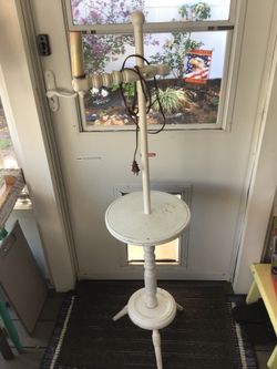 VintageMCM George Bent Style Wooden 3 Leg Floor Table Lamp
