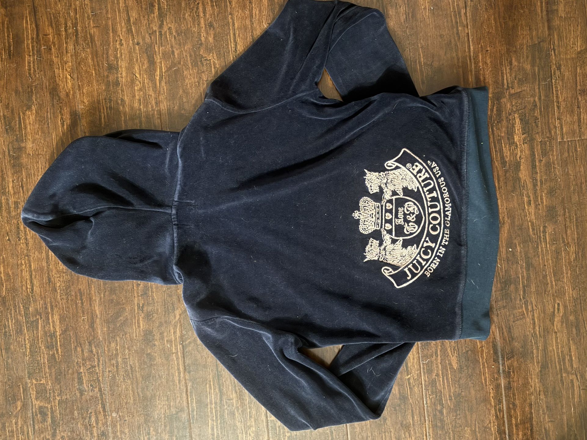 Vintage Y2K Juicy Couture Tracksuit Set Navy Blue W/ Pink Details