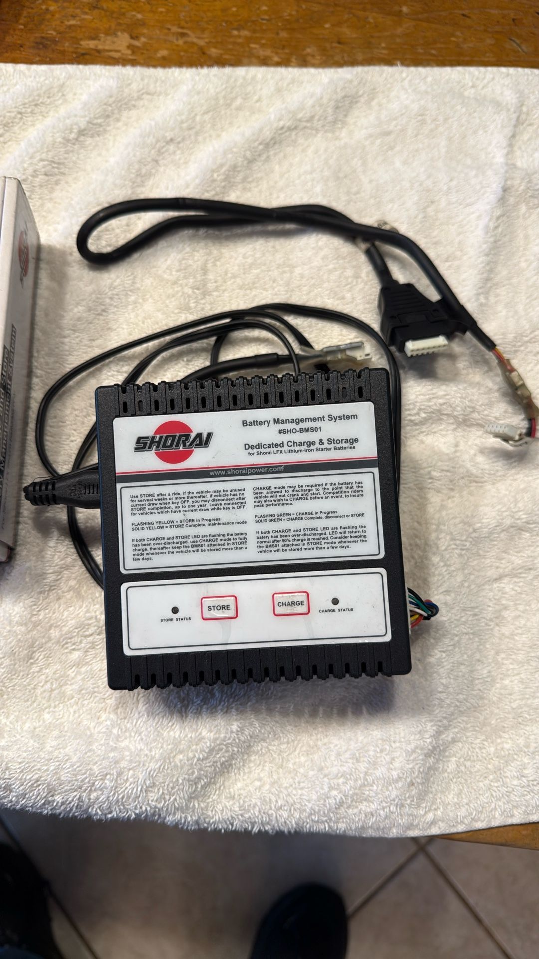 Shorai Lfx Lithium Battery Charger Sho-bms01