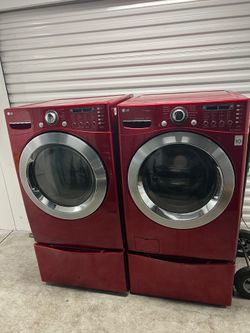 LG Glass Front Washer And Dryer Set