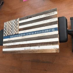 Wooden Police Flag
