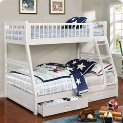 Twin over full bunk  with the drawer