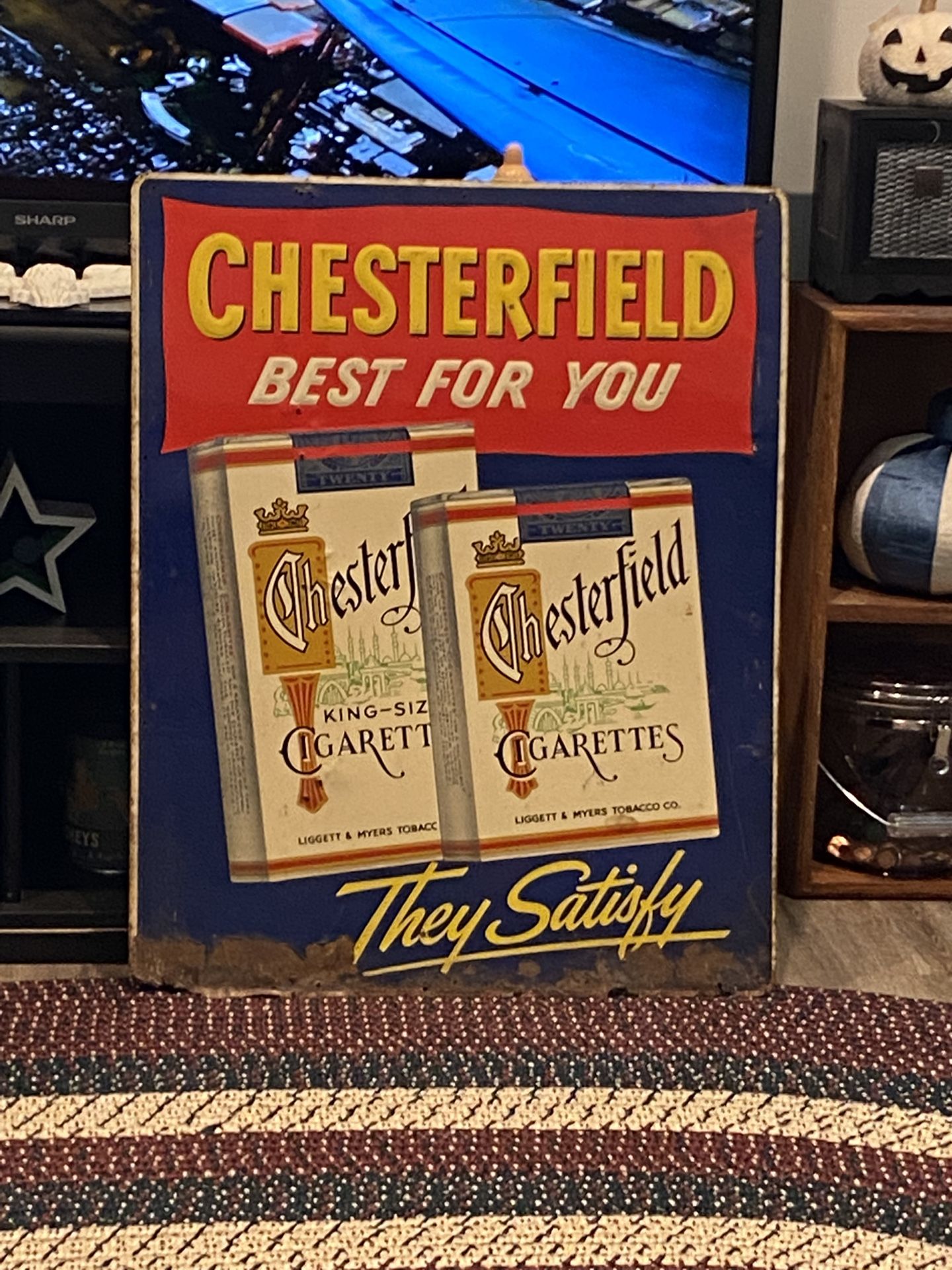 Vintage Chesterfield Metal Sign
