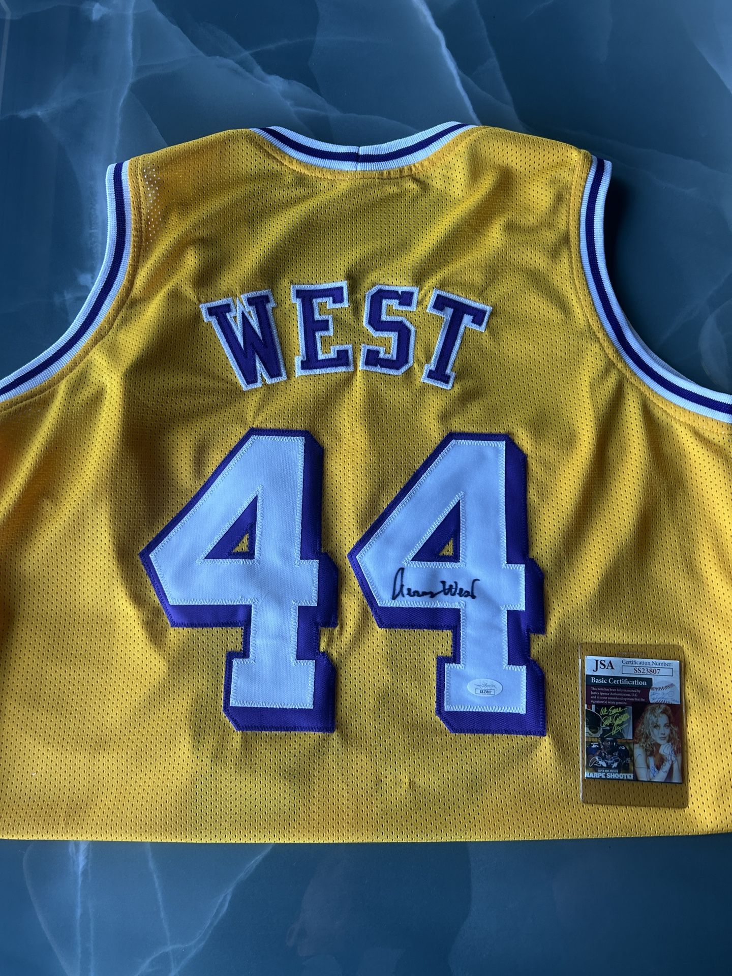 Jerry West Signed Autograph Jersey With JSA Certification Lakers See Pics