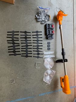 21V Cordless String Trimmer Weed Wacker – 2 Batteries