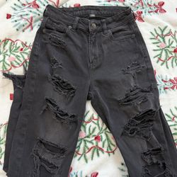 American Eagle Black Mom Jeans 