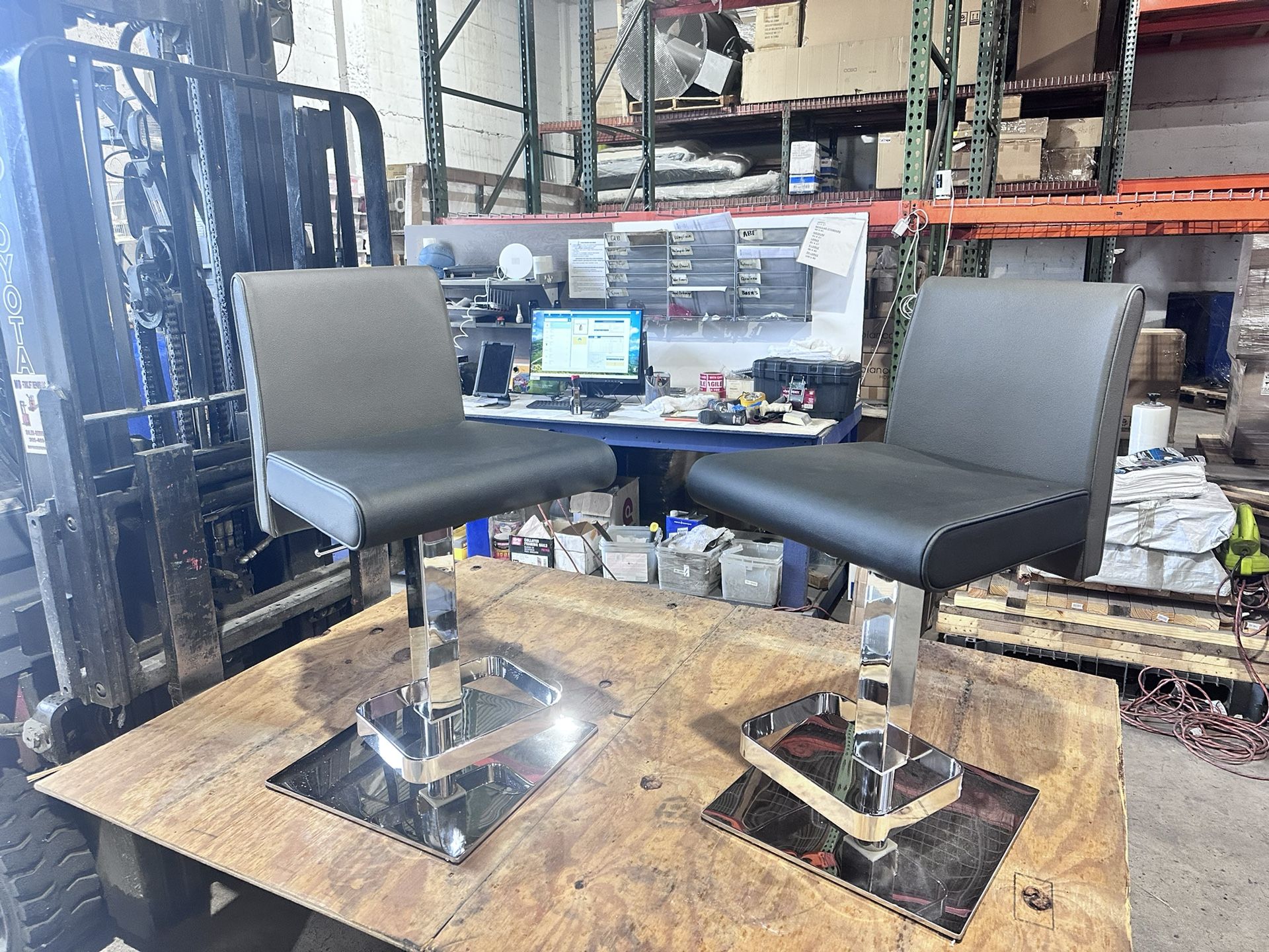 Italian Leather Bar Stool