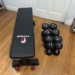 titan bench and urethane weights