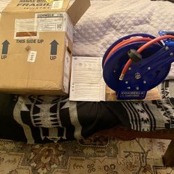 Coxreels P-LP-325 Spring Driven Hose Reel with Air/Water Hose 3/8" x 25' 300 PSI New