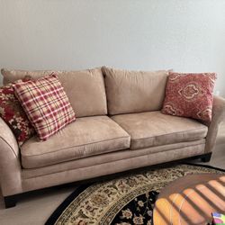 Couch In A Beautiful Suede Fabric