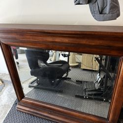 Mirror - Hardwood - 38 Inches Tall, 41 Inches Wide 