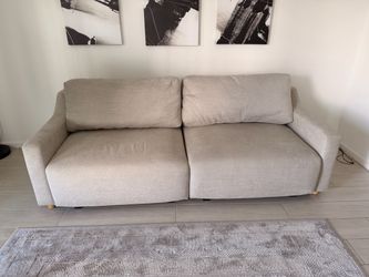 Serta Durango Light Gray Fabric 3-Seater Sofa