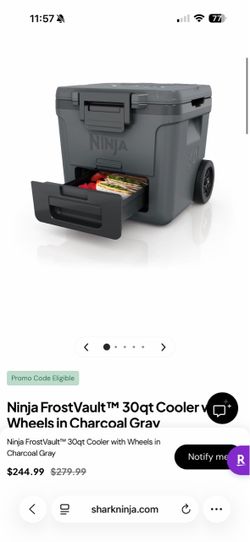 Ninja FrostVault™ 30qt Cooler with Wheels in Charcoal Gray