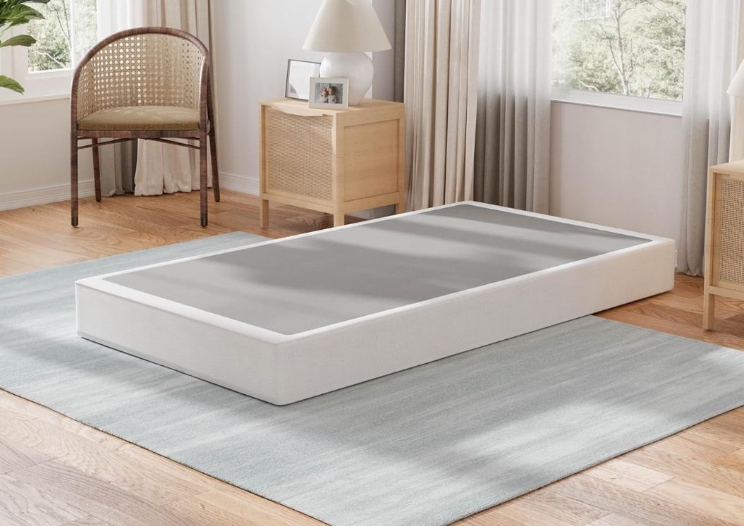 Twin Box Spring 9 Inch High Profile Strong Metal Frame Mattress Foundation, Quiet Noise-Free,Easy Assembly, 3000lbs Max Weight