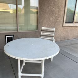 Outdoor Table And 1 Chair