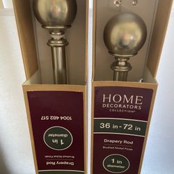 36”-72” Curtain Rods (unused)