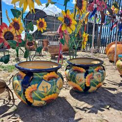 Metal Yard Art, Wind Spinners & POTTERY 🌴 🌺 